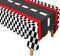 4E's Novelty 3 Checkered Racing Theme Tablecloth Plastic 54x108 Road Table Covers Racetrack Table Runner for Race Car Birthday Party Supplies Decorations